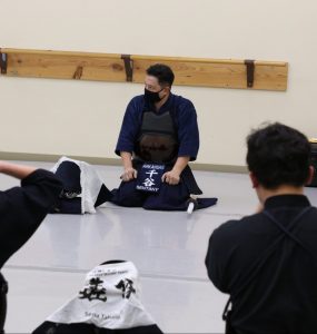 Sentany Sensei overlooking Arkansas Kendo class